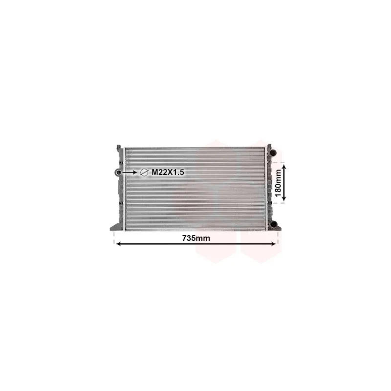 Radiateur, refroidissement du moteur VAN WEZEL 58002160