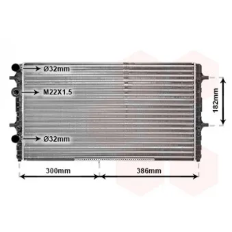 Radiateur, refroidissement du moteur VAN WEZEL 58002179