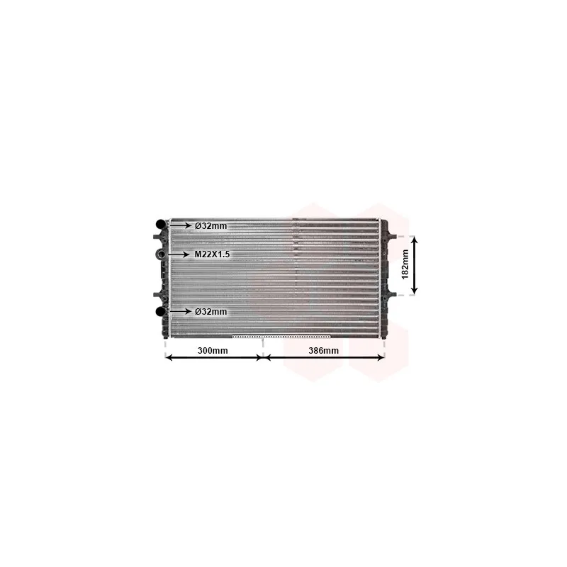 Radiateur, refroidissement du moteur VAN WEZEL 58002179