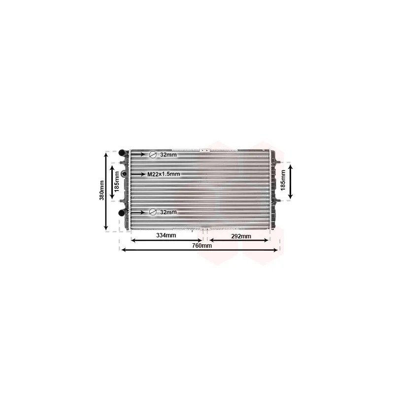 Radiateur, refroidissement du moteur VAN WEZEL 58002180