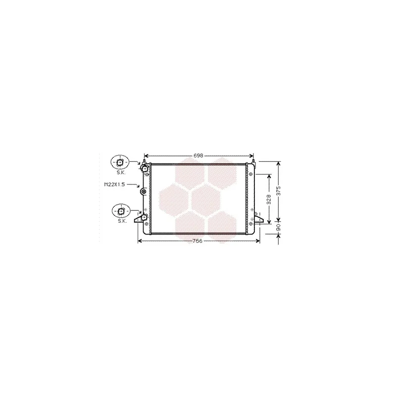 Radiateur, refroidissement du moteur VAN WEZEL 58002184