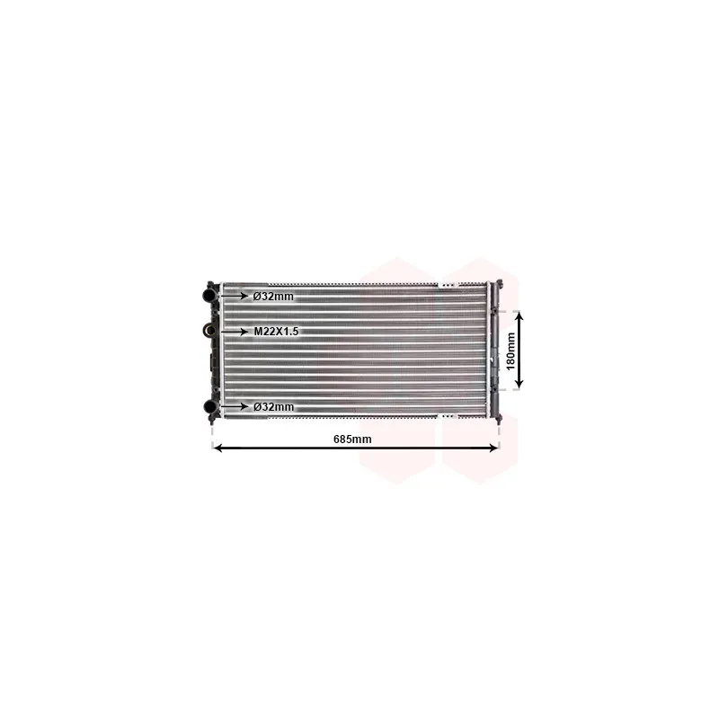 Radiateur, refroidissement du moteur VAN WEZEL 58002192
