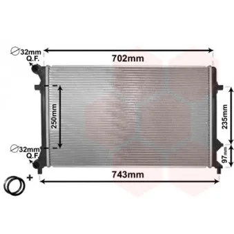 Radiateur, refroidissement du moteur VAN WEZEL 58002205