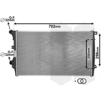 Radiateur, refroidissement du moteur VAN WEZEL 58002206