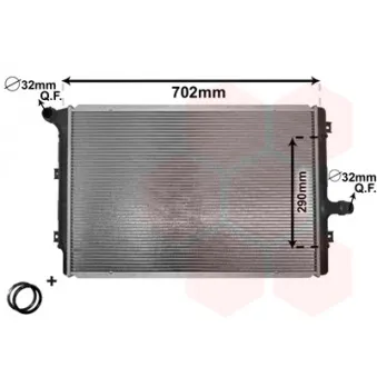 Radiateur, refroidissement du moteur VAN WEZEL 58002208
