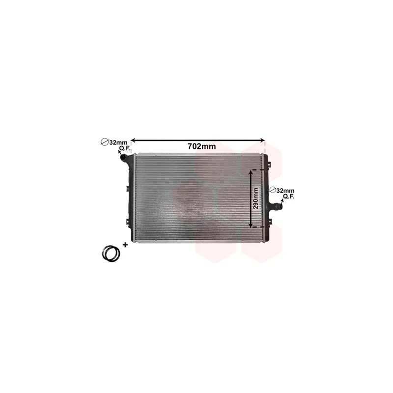 Radiateur, refroidissement du moteur VAN WEZEL 58002208