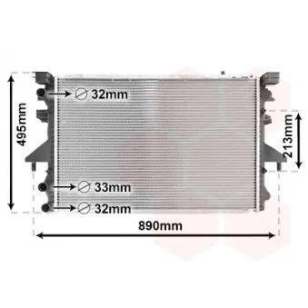 Radiateur, refroidissement du moteur VAN WEZEL 58002230