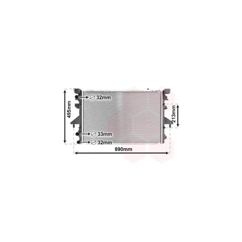 Radiateur, refroidissement du moteur VAN WEZEL 58002230