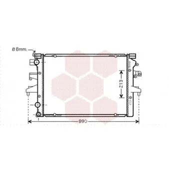 Radiateur, refroidissement du moteur VAN WEZEL 58002231