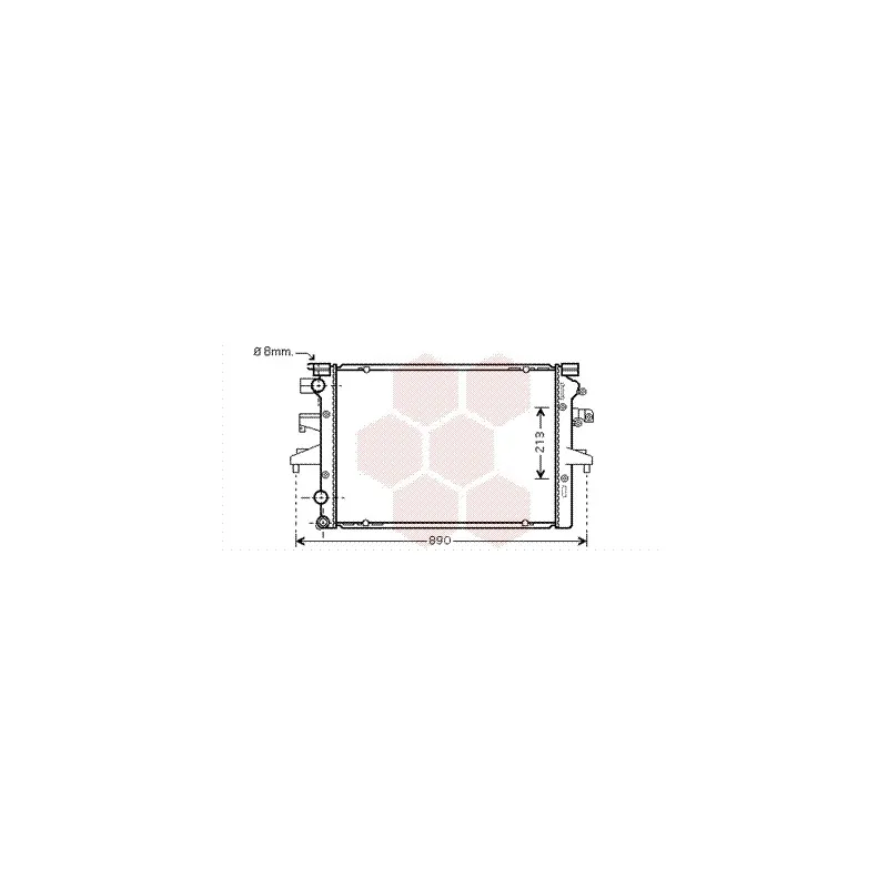 Radiateur, refroidissement du moteur VAN WEZEL 58002231