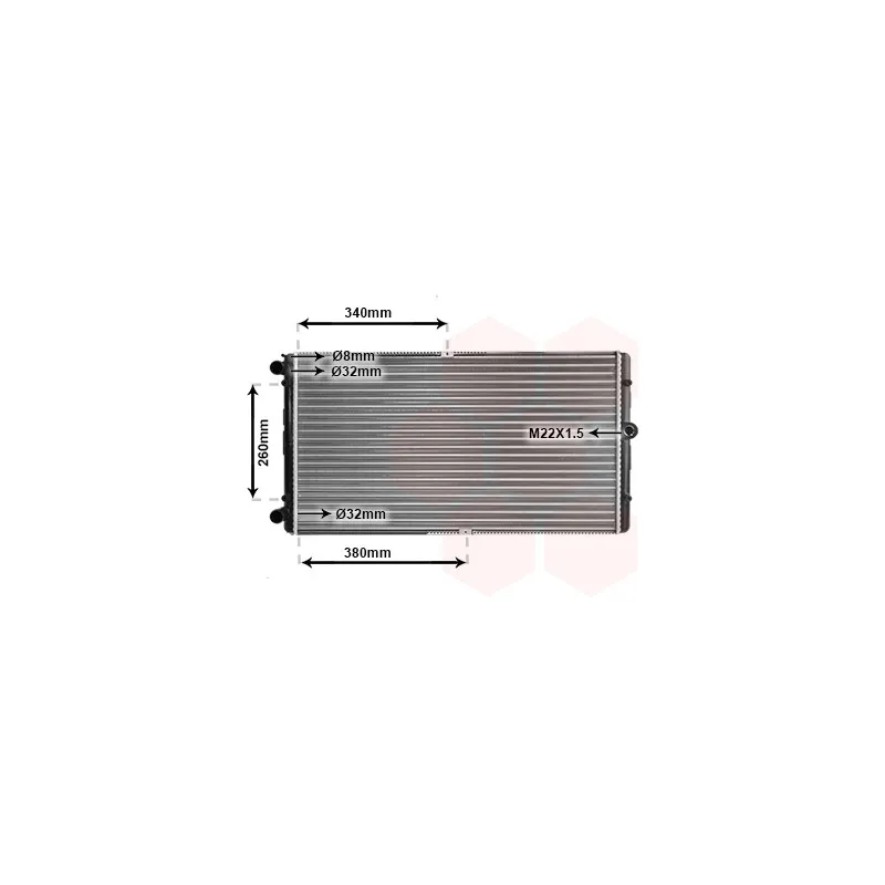 Radiateur, refroidissement du moteur VAN WEZEL 58002245