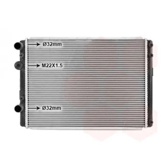 Radiateur, refroidissement du moteur VAN WEZEL 58002249