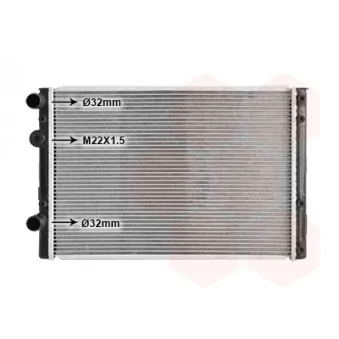 Radiateur, refroidissement du moteur VAN WEZEL 58002260