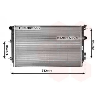 Radiateur, refroidissement du moteur VAN WEZEL 58002287