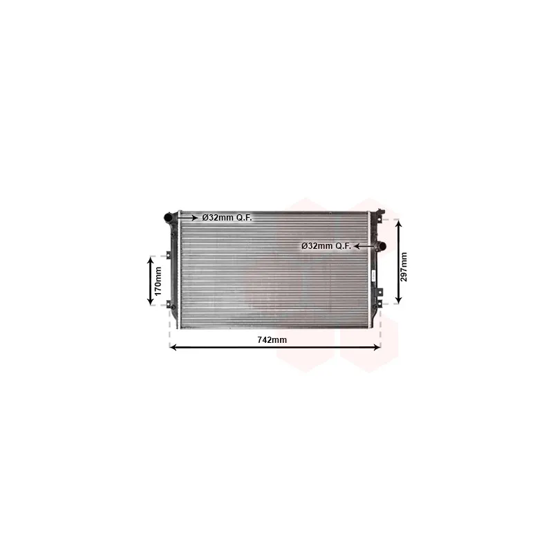 Radiateur, refroidissement du moteur VAN WEZEL 58002287