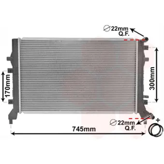 Radiateur, refroidissement du moteur VAN WEZEL 58002295