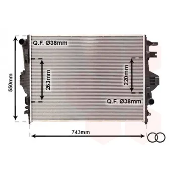 Radiateur, refroidissement du moteur VAN WEZEL 58002316