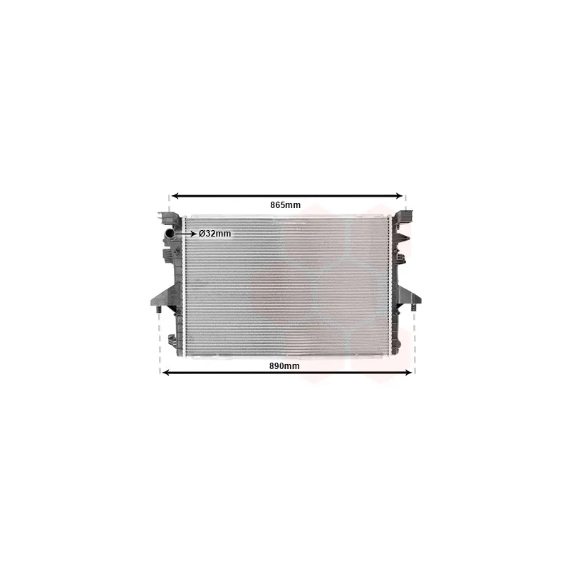 Radiateur, refroidissement du moteur VAN WEZEL 58002317