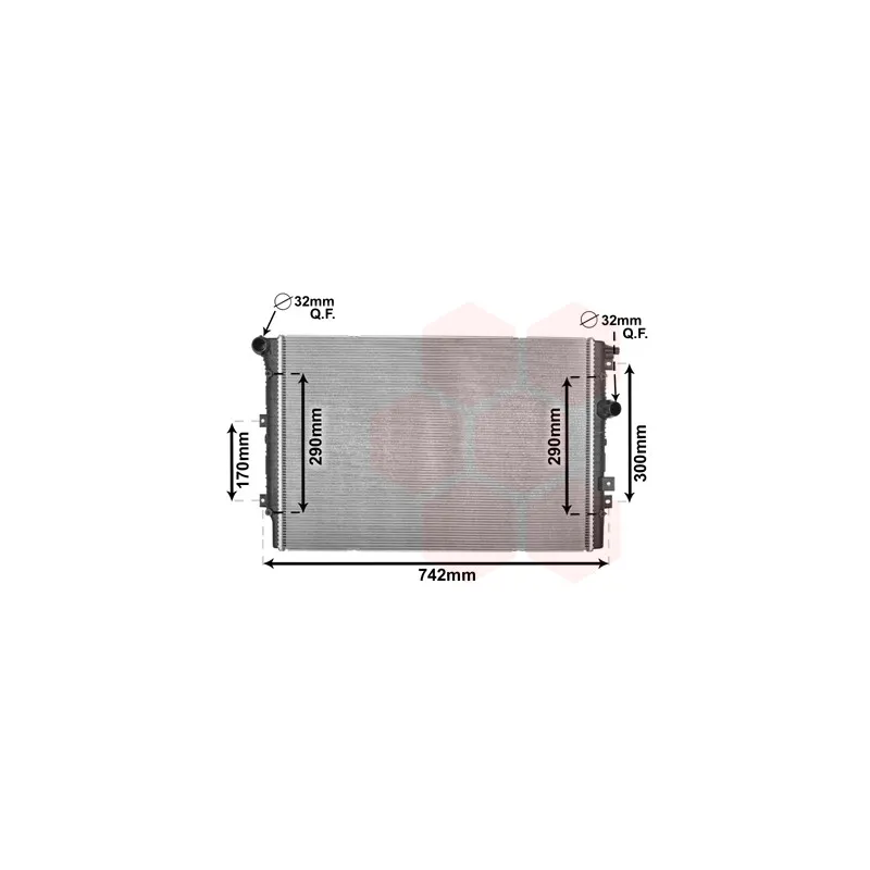 Radiateur, refroidissement du moteur VAN WEZEL 58002324