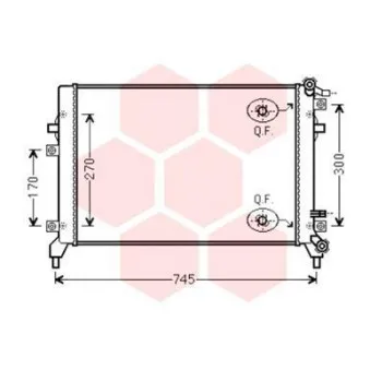 Radiateur, refroidissement du moteur VAN WEZEL 58002326