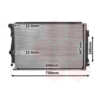 Radiateur, refroidissement du moteur VAN WEZEL 58002344