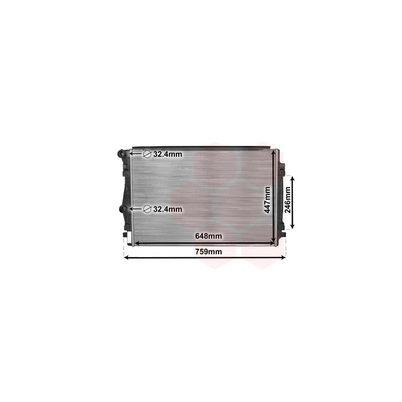 Radiateur, refroidissement du moteur VAN WEZEL 58002344