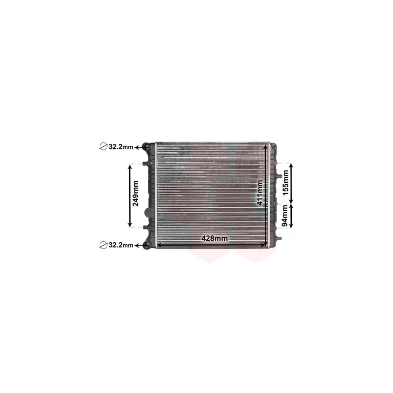 Radiateur, refroidissement du moteur VAN WEZEL 58002346