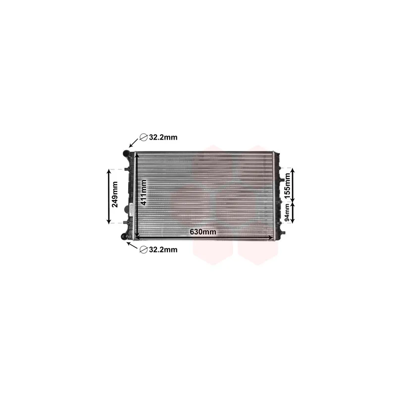 Radiateur, refroidissement du moteur VAN WEZEL 58002347