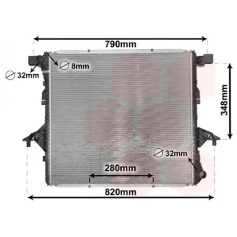 Radiateur, refroidissement du moteur VAN WEZEL 58002363