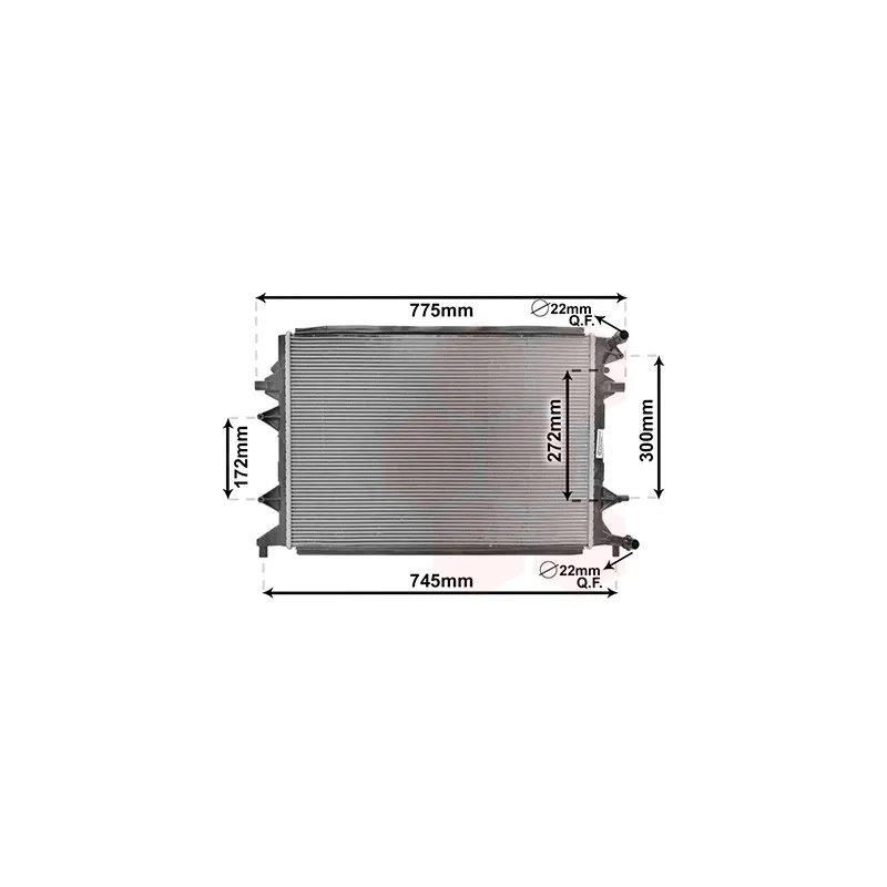 Radiateur, refroidissement du moteur VAN WEZEL 58002370