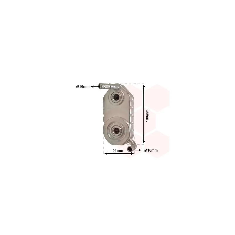 Radiateur d'huile de boîte automatique VAN WEZEL 58003110