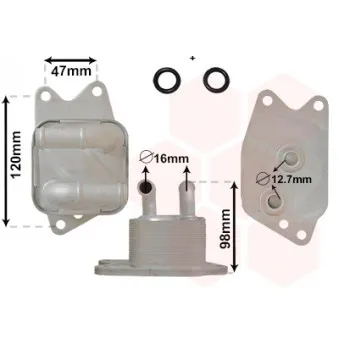 Radiateur d'huile de boîte automatique VAN WEZEL 58003405
