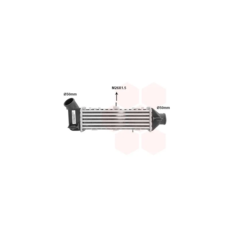 Intercooler, échangeur VAN WEZEL 58004136