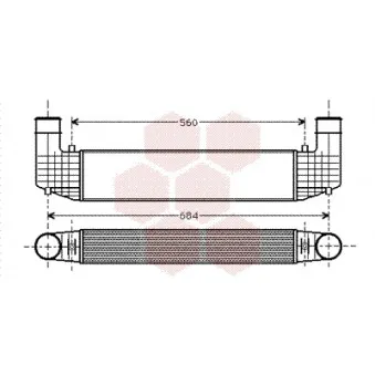 Intercooler, échangeur VAN WEZEL 58004157