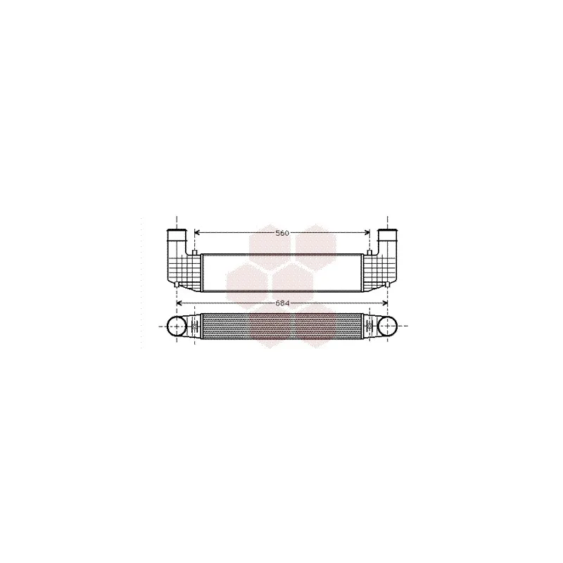 Intercooler, échangeur VAN WEZEL 58004157