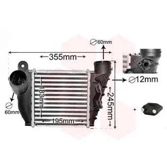 Intercooler, échangeur VAN WEZEL 58004200