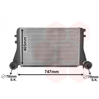 Intercooler, échangeur VAN WEZEL 58004227