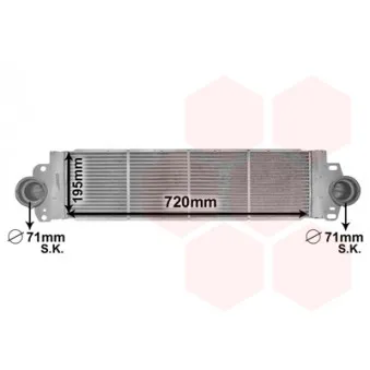 Intercooler, échangeur VAN WEZEL 58004233