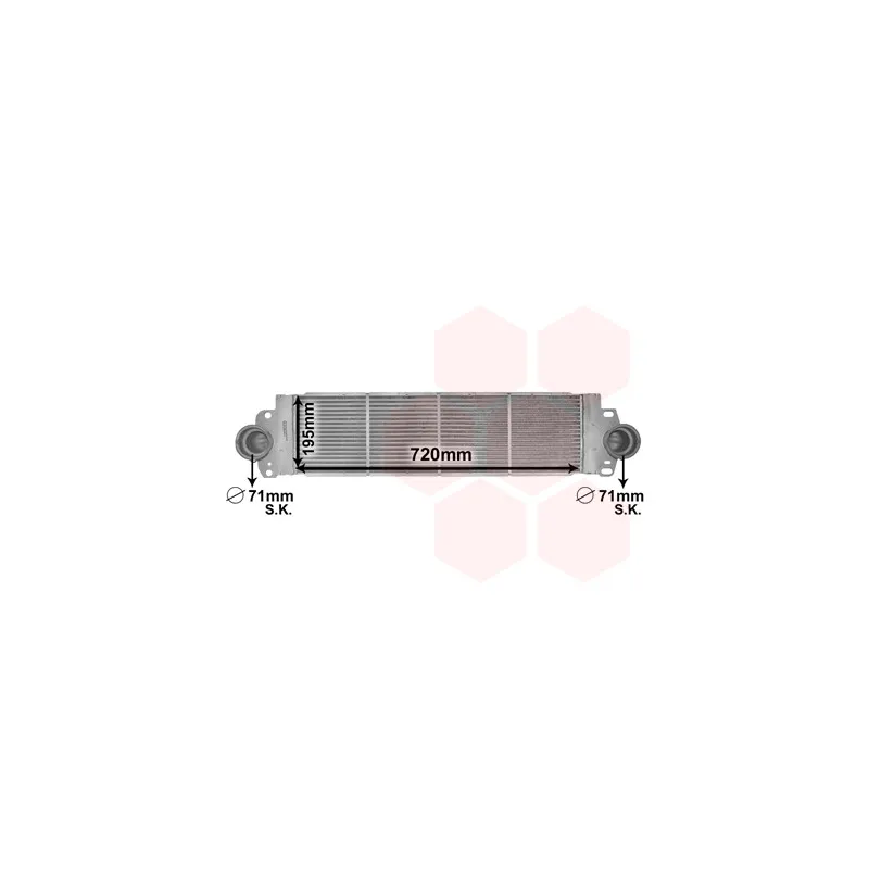 Intercooler, échangeur VAN WEZEL 58004233