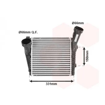 Intercooler, échangeur VAN WEZEL 58004235