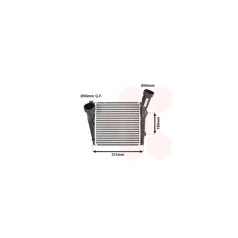 Intercooler, échangeur VAN WEZEL 58004235