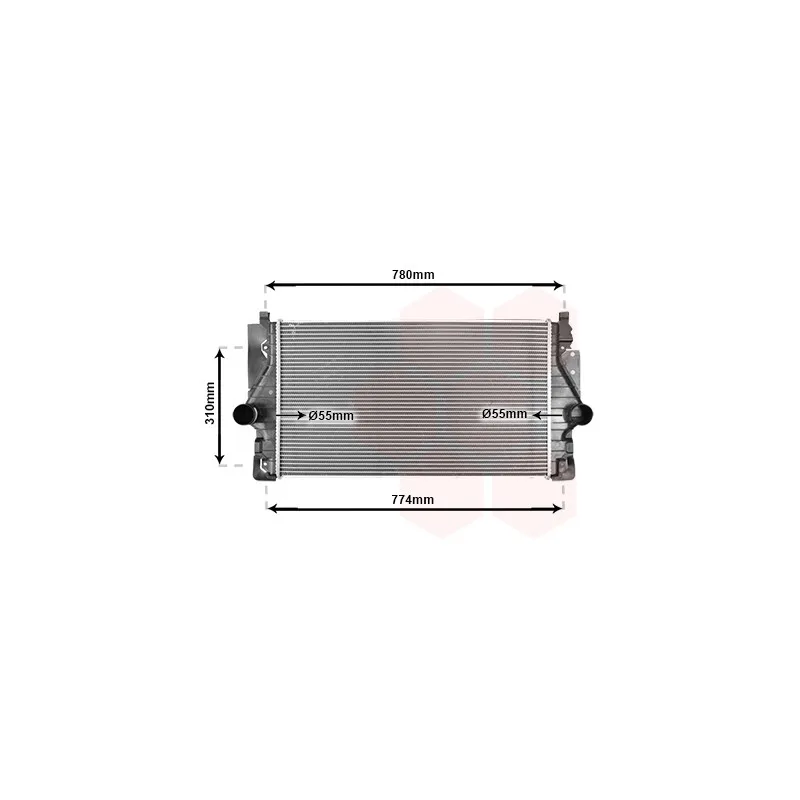 Intercooler, échangeur VAN WEZEL 58004246