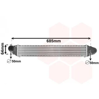 Intercooler, échangeur VAN WEZEL 58004248