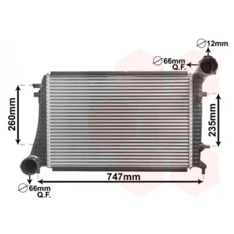Intercooler, échangeur VAN WEZEL 58004268