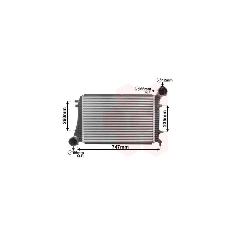 Intercooler, échangeur VAN WEZEL 58004268