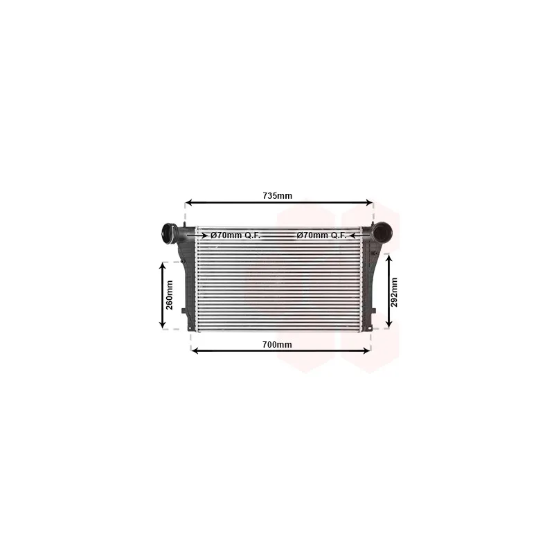 Intercooler, échangeur VAN WEZEL 58004319