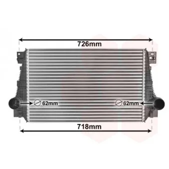 Intercooler, échangeur VAN WEZEL 58004371