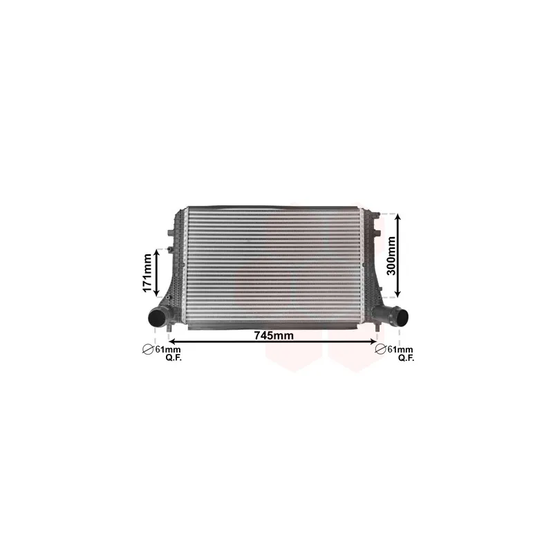 Intercooler, échangeur VAN WEZEL 58004377