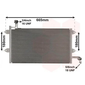 Condenseur, climatisation VAN WEZEL 58005137