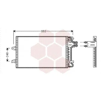 Condenseur, climatisation VAN WEZEL 58005140